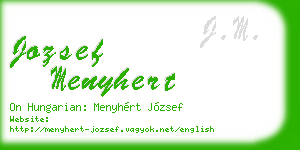 jozsef menyhert business card